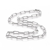 304 Stainless Steel Paperclip Chains Necklaces NJEW-I238-12P-1