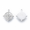 Tarnish Resistant 304 Stainless Steel Pendant Rhinestone Settings STAS-N097-250P-1