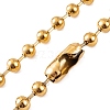 Ion Plating(IP) 304 Stainless Steel Ball Chain Necklaces for Women NJEW-G135-01B-G-2