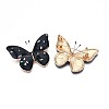 Butterfly Enamel Pin with Shell JEWB-N007-084-2
