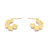 Rack Plating Brass Flower Stud Earrings EJEW-G322-09MG-2