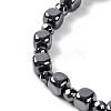 Faceted Round & Cube Synthetic Non-Magnetic Hematite Beaded Bracelets for Women BJEW-Q345-05-2