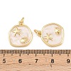 Brass Enamel Pendants KK-Z140-12G-3