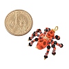 Halloween Theme Dyed Synthetic Turquoise & Glass Seed Beads Pendants PALLOY-MZ00774-04-2