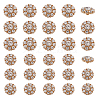30Pcs 2 Styles 1-Hole Alloy Rhinestone Shank Buttons BUTT-GA0001-44KCG-1
