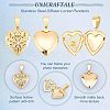 Unicraftale 3Pcs 304 Stainless Steel Diffuser Locket Pendants STAS-UN0037-22-4