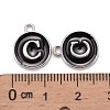 Platinum Plated Alloy Charms ENAM-S118-02C-P-3