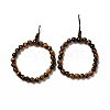 Natural Tiger Eye Gourd Beaded Stretch Bracelet for Women G-G997-G04-1