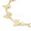 304 Stainless Steel Butterfly Link Bracelets for Women BJEW-C071-04G-2