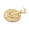 Real 18K Gold Plated Zodiac Theme Brass Pendants KK-M273-04K-G-2