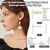40Pcs 2 Color Rectangle Bar Brass Stud Earring Findings DIY-BBC0001-73-2