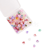 100Pcs Transparent Spray Painted Glass Beads GLAA-CJ0001-62-8