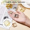 Olycraft 5Pcs 5 Colors Zinc Alloy Ladder Lock SliderBuckle FIND-OC0002-02-2