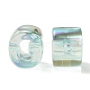 UV Plating Rainbow Iridescent Acrylic Beads OACR-C012-02H-1-3