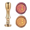 Brass Wax Seal Stamp AJEW-CP0003-565-C-1