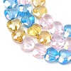 Electroplate Transparent Glass Beads Strands GL-CBADAFE-01B-4