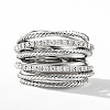 Alloy Micro Pave Cubic Zirconia Rings PW-WGDF035-02-1