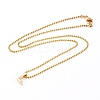 Golden Plated Brass Initial Pendant Necklaces NJEW-JN03299-01-2