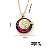 Vintage Sparkling Rhinestone Moon Pendant Necklaces GC4199-2-1