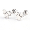 201 Stainless Steel Barbell Cartilage Earrings EJEW-R147-04-1