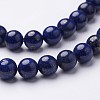 Dyed Grade A Natural Lapis Lazuli Beads Strands X-GSR8mmC123-3