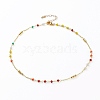 Faceted Glass Beaded Necklaces NJEW-JN03278-02-1