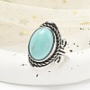 Synthetic Turquoise Adjustable Rings RJEW-I108-01AS-08-2