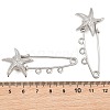 Starfish 304 Stainless Steel Safety Pins Brooch Findings SA-CBA098D-16C-P03-3