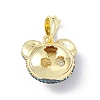 Brass Micro Pave Cubic Zirconia Pendants KK-P224-09EB-04-2