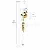 Halloween Bat Alloy & Iron & Eanmel Wind Chime PW-WG4993F-01-1