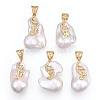 Natural Baroque Pearl Keshi Pearl Pendants PEAR-N020-J26-1
