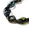 Handmade Dichroic Foil Glass Beads Strands DICH-U001-08D-3