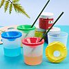 Children's No Spill Plastic Paint Cups AJEW-NB0001-73-4