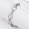 Tarnish Resistant 304 Stainless Steel Oval Link Chain Bracelets X-BJEW-Z011-12P-2