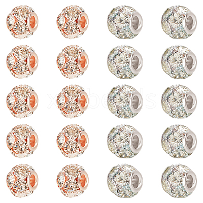 20Pcs 2 Colors Brass Beads RB-AR0001-07-1