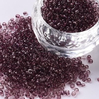 Transparent Round 12/0 Glass Seed Beads SEED-A004-2mm-16-1