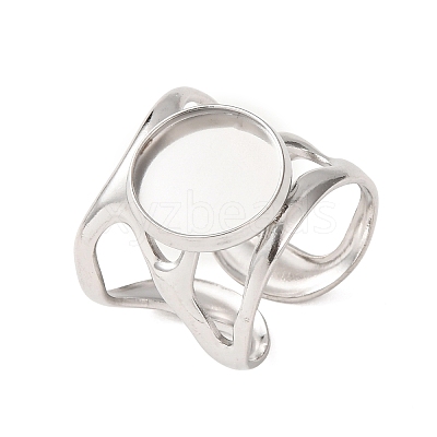 304 Stainless Steel Cuff Ring Components SA-CBA76C4-02P-03-1