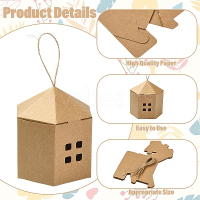 20 Bags 2 Colors Paper Gift Packaging Boxes CON-CJ0001-29-1
