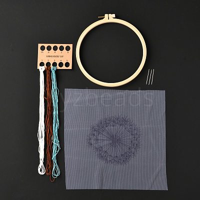 DIY Transparent Fabric Embroidery Kits DIY-K032-78C-1