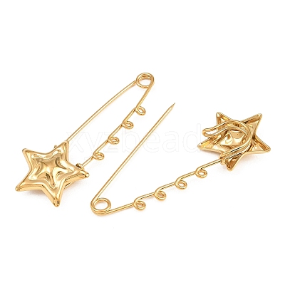 Star 304 Stainless Steel Safety Pins Brooch Findings SA-CBA098D-16E-G04-1