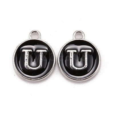 Platinum Plated Alloy Charms ENAM-S118-02U-P-1