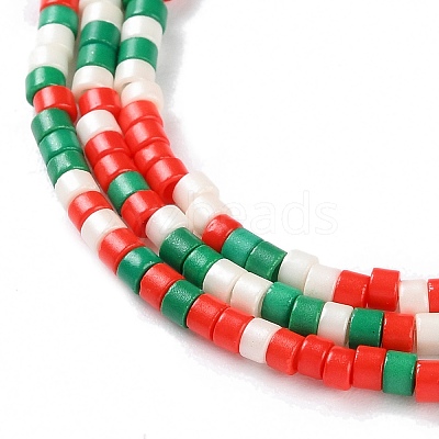 Christmas Theme Handmade Lampwork Beads Strands LAMP-L078-008L-1