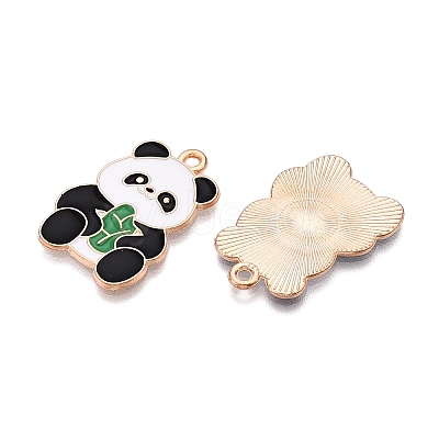 Panda Theme Alloy Enamel Pendants ENAM-T020-34E-1