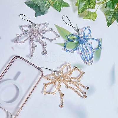 1Pc Glass Mobile Straps HJEW-SZ0001-59E-1