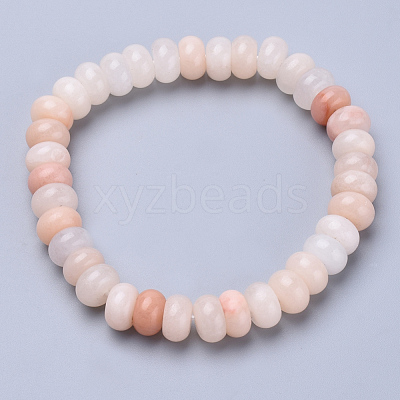 Natural Pink Aventurine Beaded Stretch Bracelets BJEW-S127-14-1