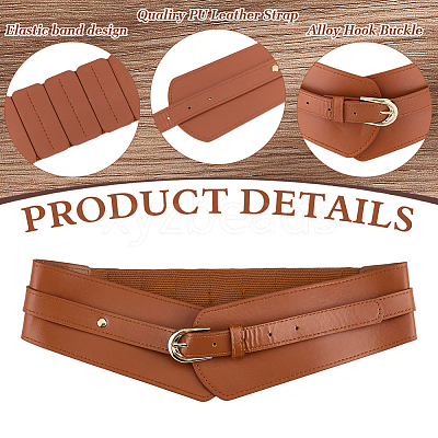 Imitation Leather Waist Belts AJEW-WH0752-241-1