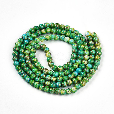 Baking Paint Glass Beads Strands DGLA-N003-6mm-B04-1
