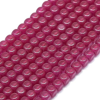 Lab Grown Red Corundum Beads Strands G-G106-N01-02-1-1