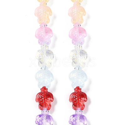 Transparent Glass Enamel Beads Strands GLAA-B021-06A-1