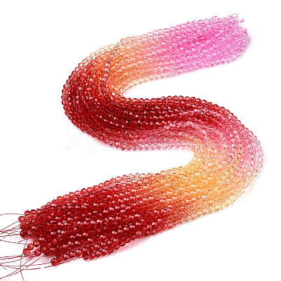Transparent Glass Beads Strands GLAA-E036-07N-1